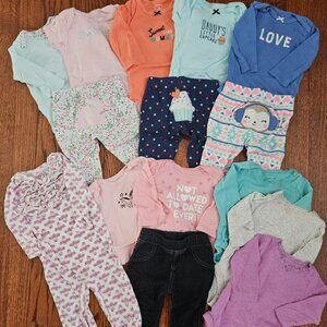 3 months Baby girl bundle Carter's, Burt's bees, children's place